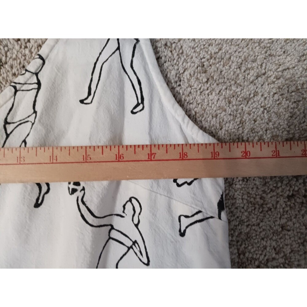PO-EM The Demi Tank Sundress Sz. Lg. Cotton Villa Block Print Pockets Oversized - Picture 7 of 11